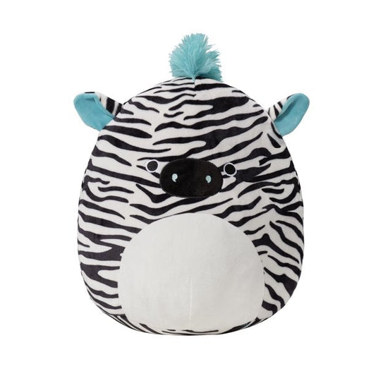 Squishmallows Zeke the Zebra with Teal Hair and Ears 12" Stuffed Plush