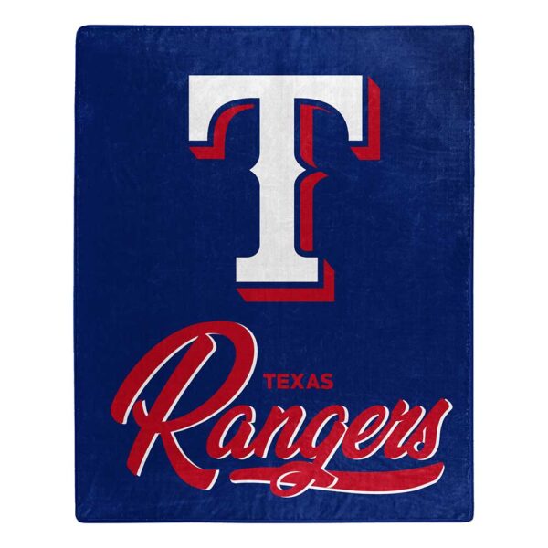 Texas Rangers MLB ‘Signature’ Raschel Throw Blanket