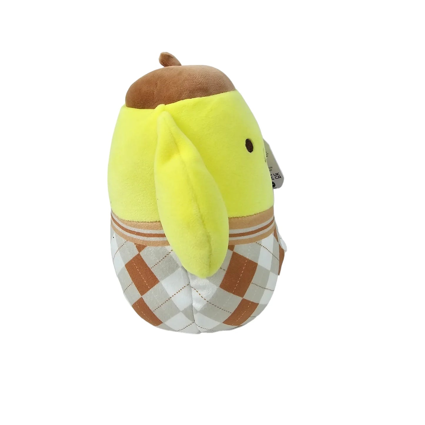 Squishmallows Yellow Plaid Pompompurin 6.5" 2023 Sanrio Winter Collection Stuffed Plush