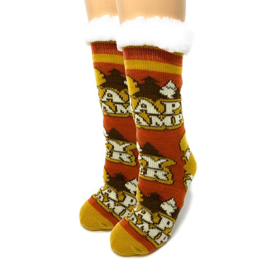 Happy Camper - Women's House Sherpa Slipper Socks