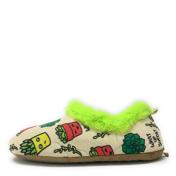 What Up Succa - Women's Fluffy Sherpa Slippers