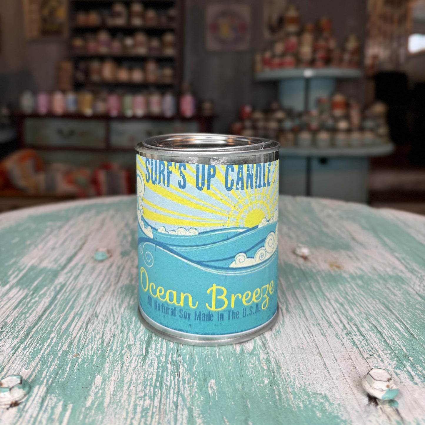 Ocean Breeze Paint Can Candle- Vintage Collection