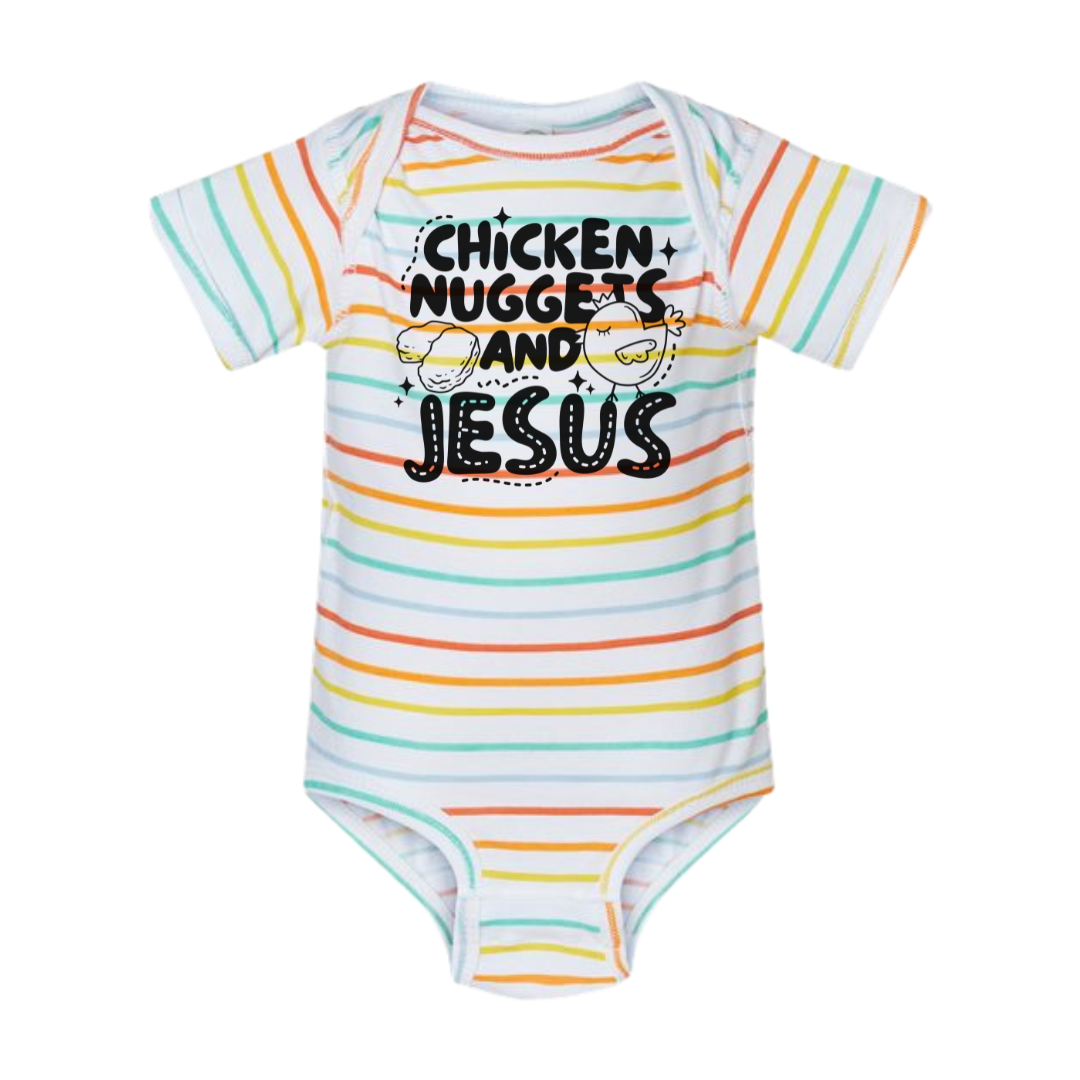 Chicken Nuggest And Jesus Infant Bodysuit