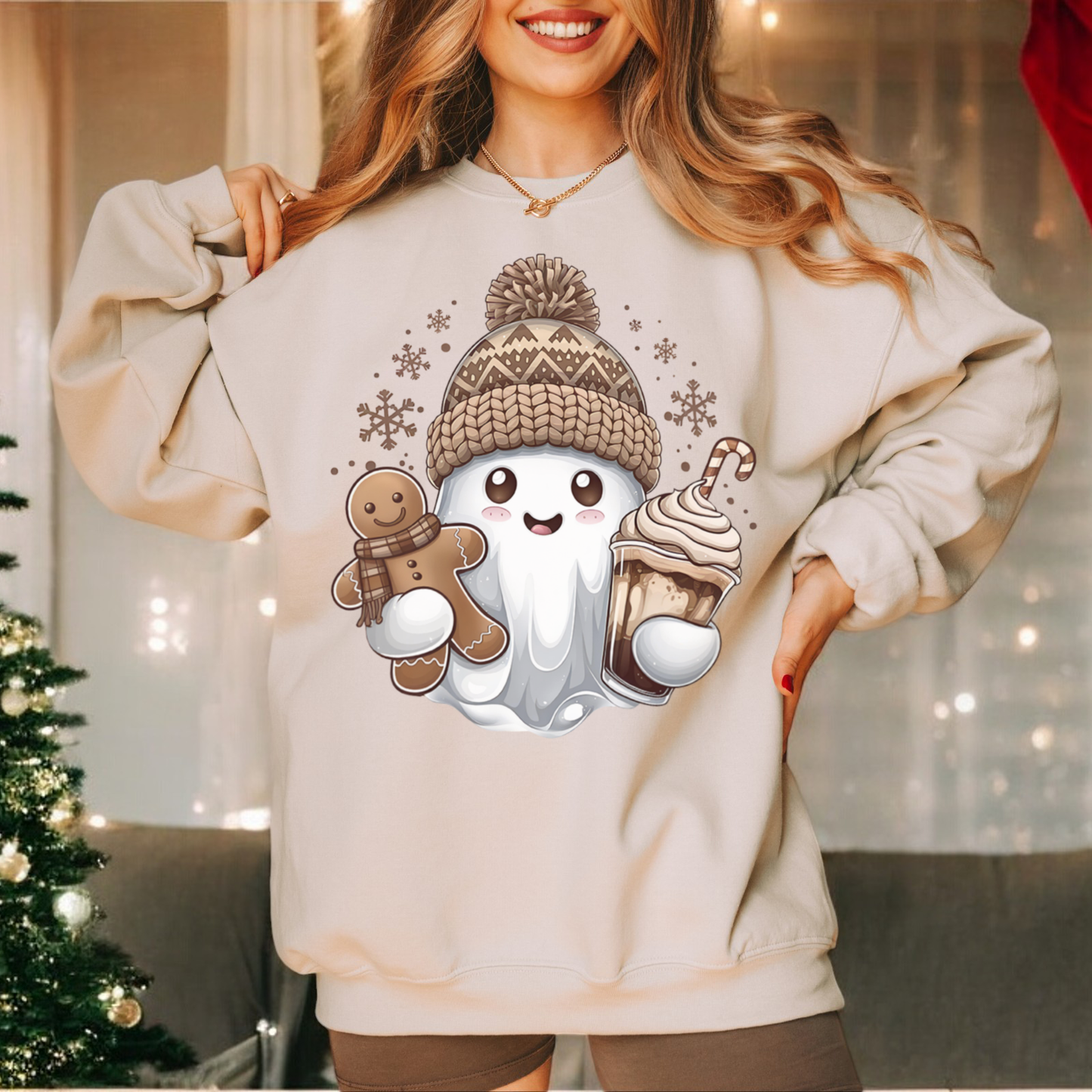 Coffee Ghost Graphic Sweatshirt