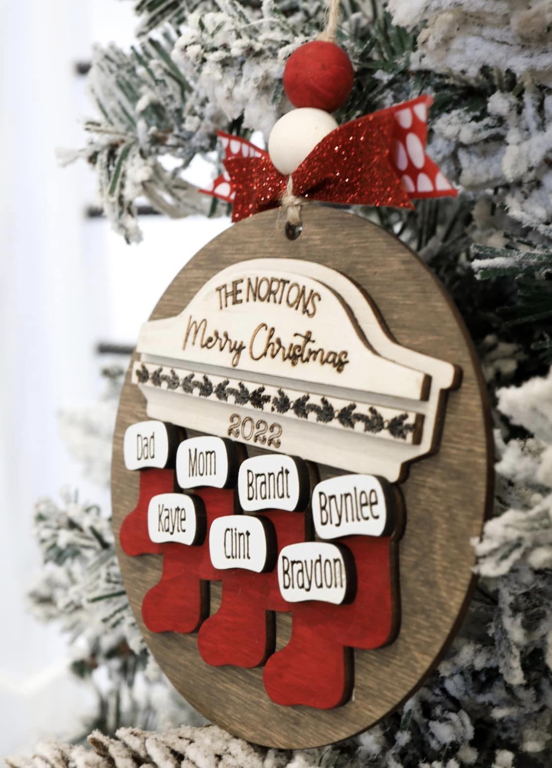 Custom PERSONALIZED HOLIDAY STOCKINGS Ornament (PREORDER- Arrives in 4-5 wks)