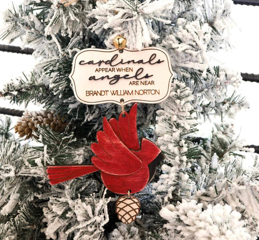 Custom PERSONALIZED CARDINAL Ornament (PREORDER- Arrives in 4-5 wks)