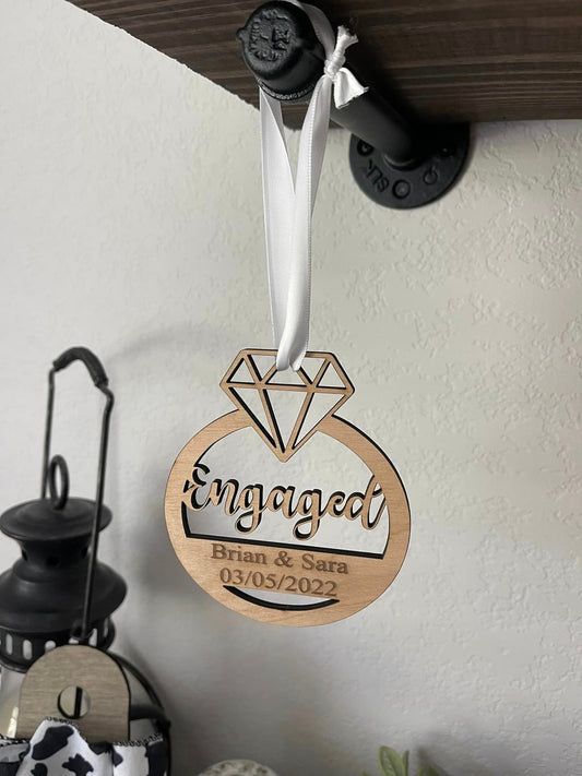 Custom PERSONALIZED ENGAGED Ornament (PREORDER- Arrives in 4-5 wks)