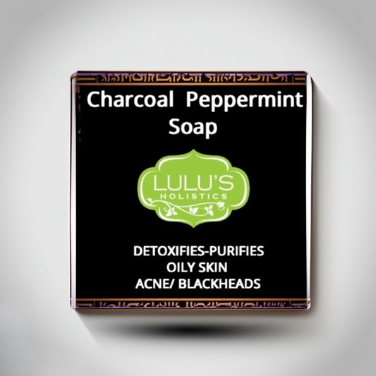 Charcoal  Peppermint Bar Soap for Detoxed, Refreshed, and Soothed Skin