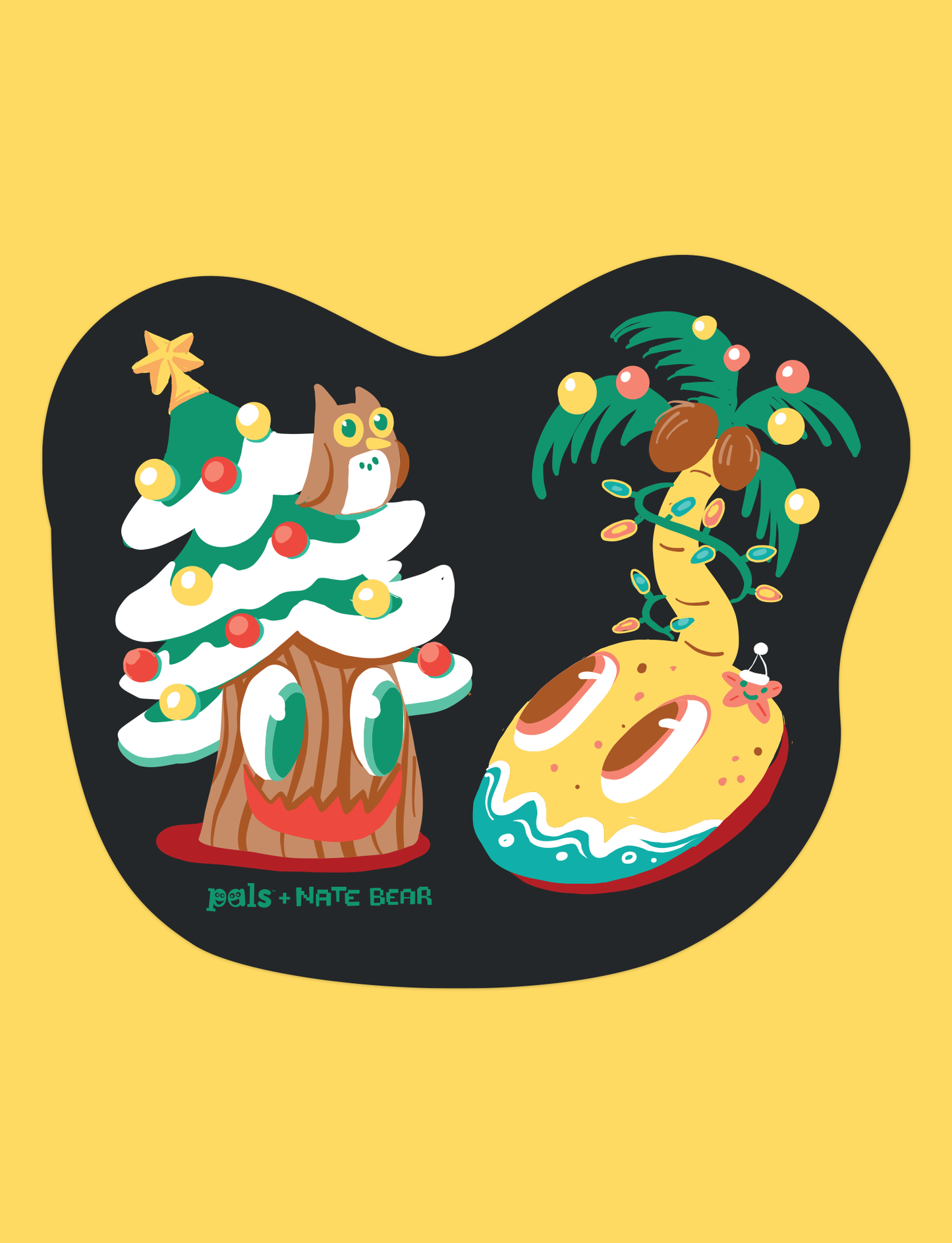 NEW! Piney & Coco Christmas Trees Opposocks Sticker