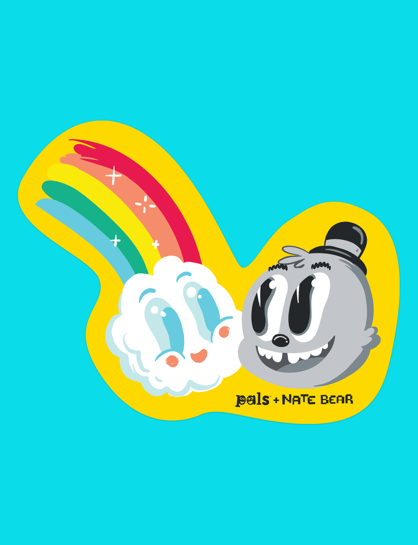 NEW! Rainbowface & Mr. Gray Opposocks Sticker