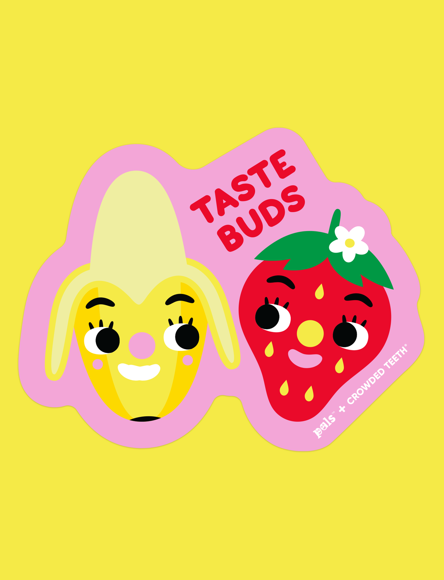 NEW! Strawberry & Banana Taste Buds Sticker