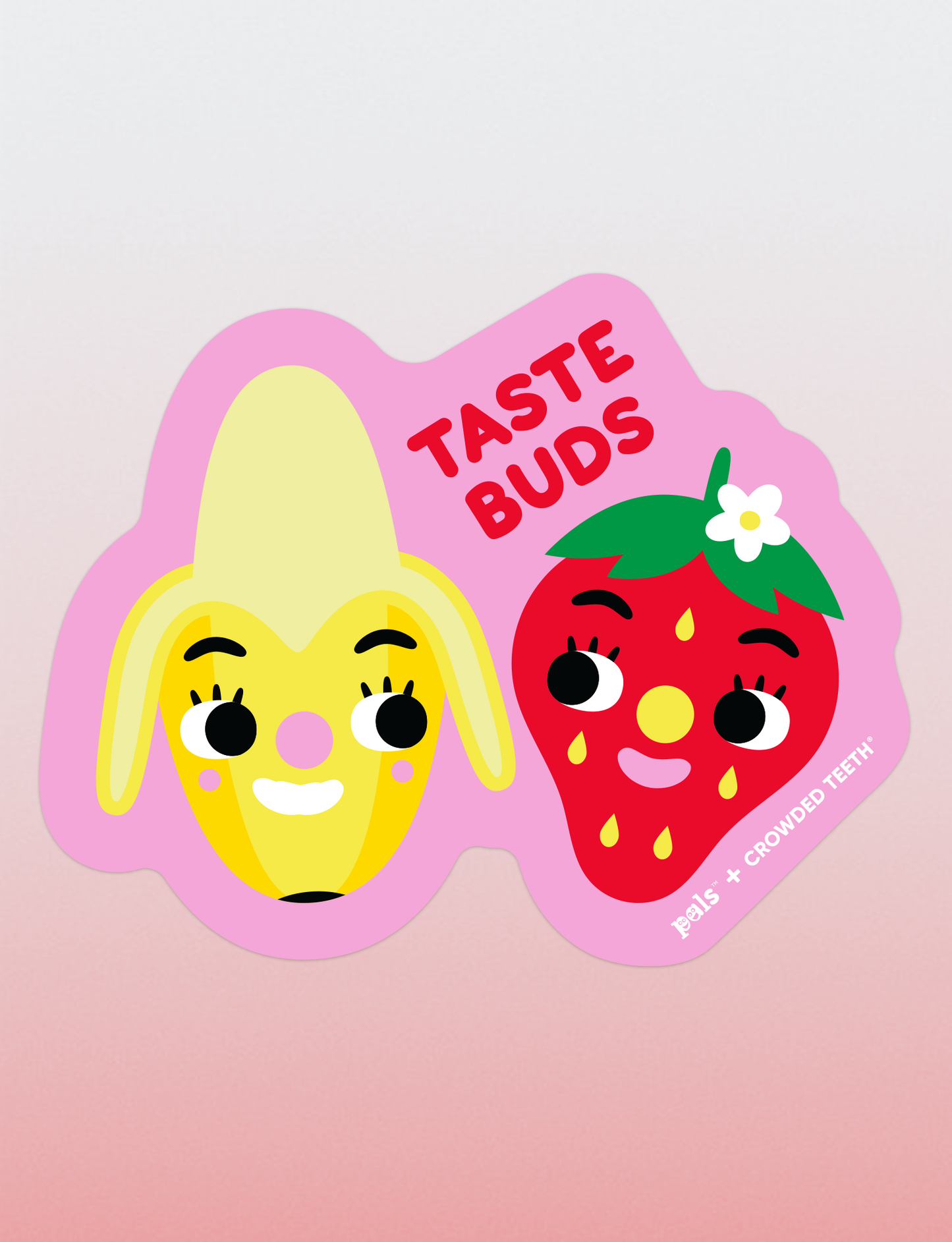 NEW! Strawberry & Banana Taste Buds Sticker