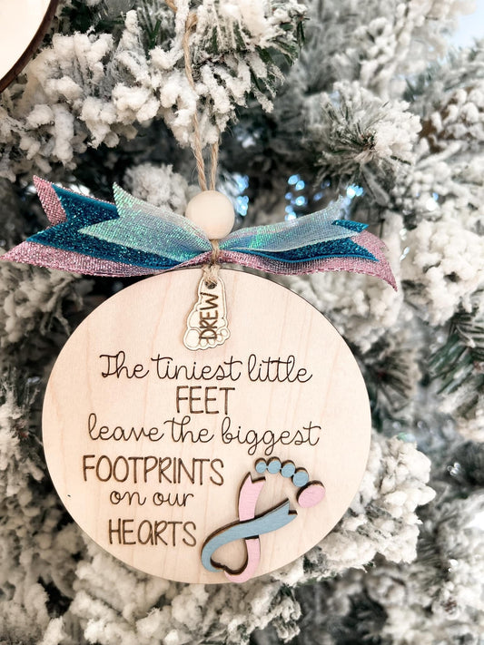 Custom PERSONALIZED TINIEST LITTLE FEET Ornament (PREORDER- Arrives in 4-5 wks)