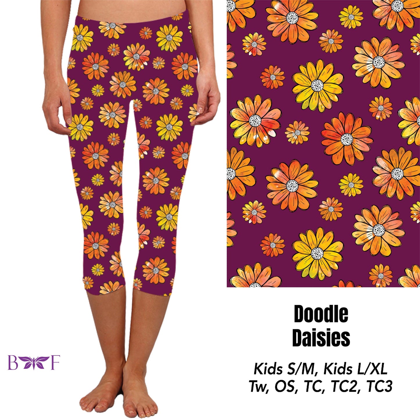 Doodle Daisies Leggings