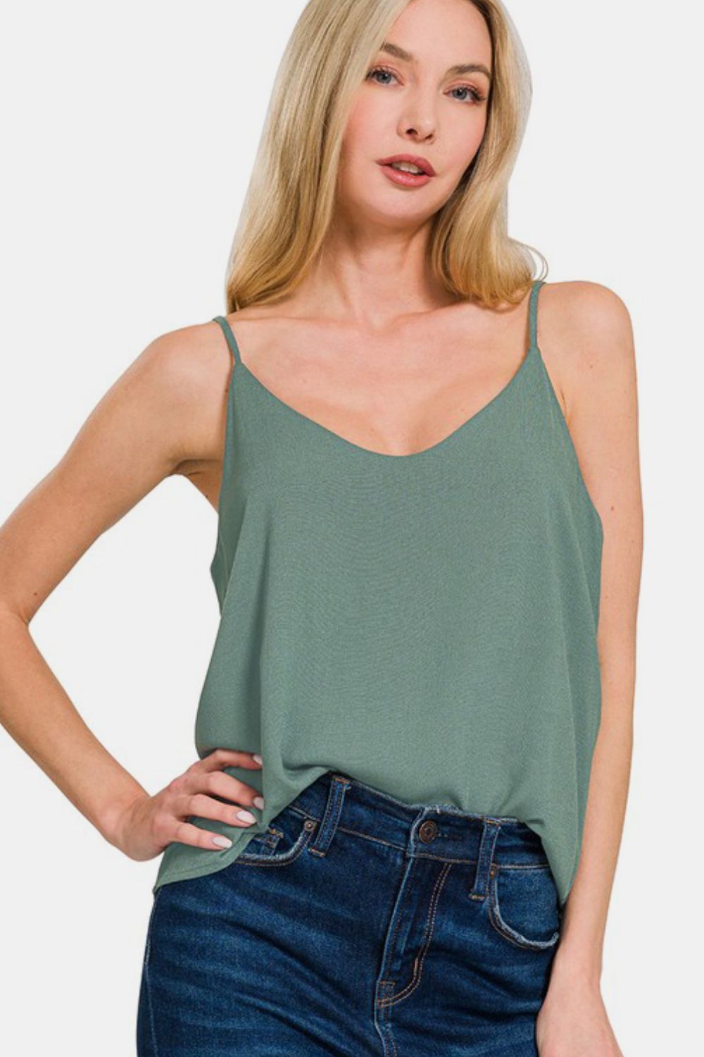 Zenana Two Layered Spaghetti Strap Cami