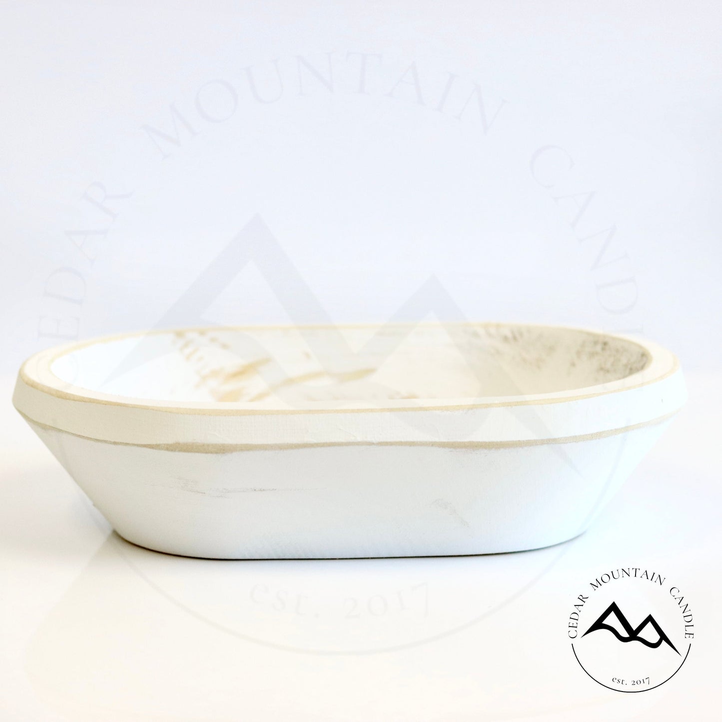 Christmas Hearth - 3 Wick White Wood Dough Bowl