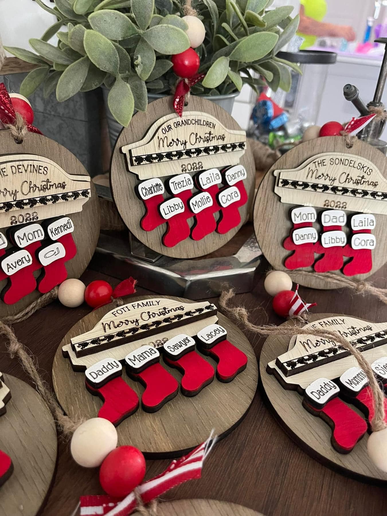 Custom PERSONALIZED HOLIDAY STOCKINGS Ornament (PREORDER- Arrives in 4-5 wks)