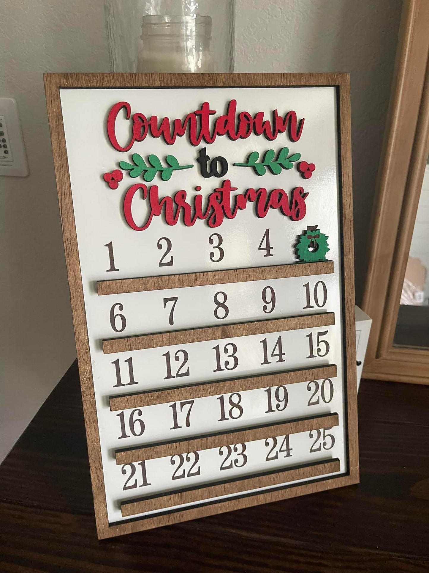 Custom Countdown to Christmas Sign (PREORDER- Arrives in 5 wks)