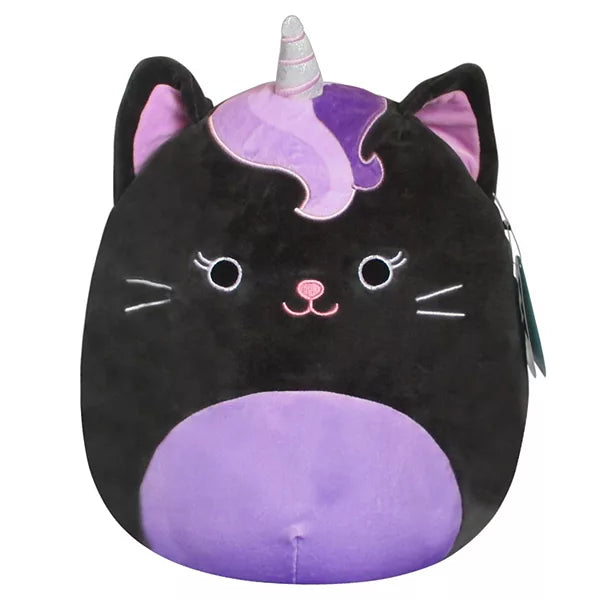 Squishmallows Nixy the Black & Purple Caticorn 12" Stuffed Plush