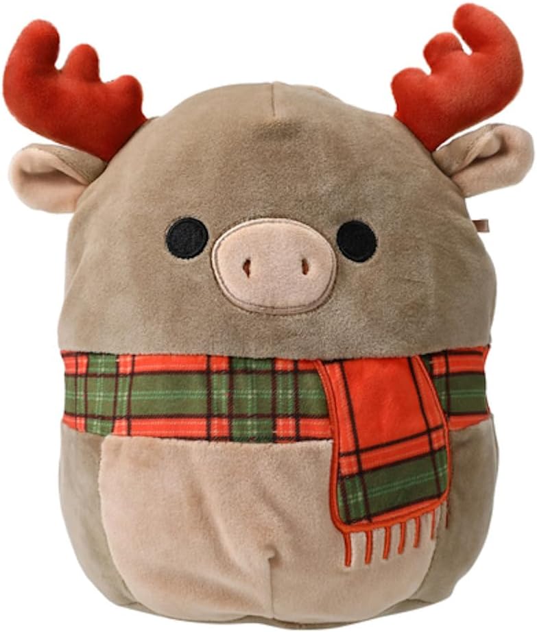 Squishmallows Patterson the Moose Wearing Scarf 7.5" Stuffed Plush