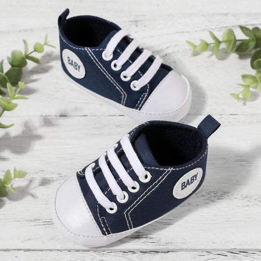Baby / Toddler Letter Graphic Lace Up Canvas Shoes