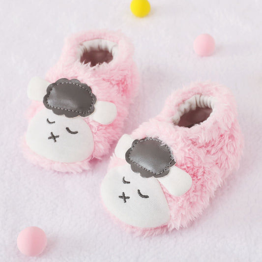 Baby Soft Plush Slippers Cartoon Toddler Infant Warm Winter House Shoes