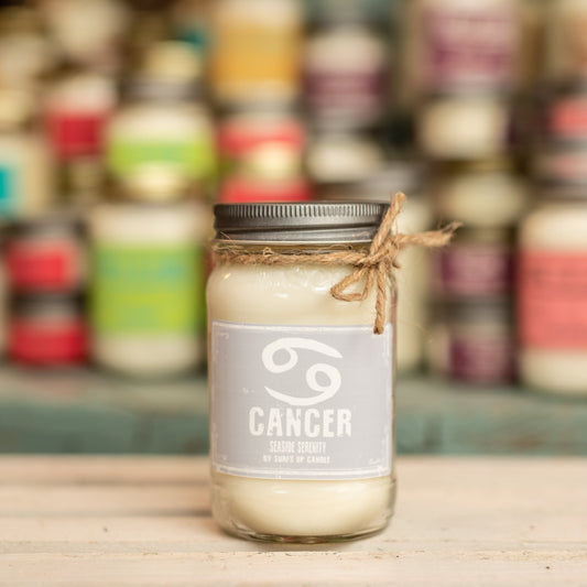 Cancer Seaside Serenity Mason Jar - Zodiac Collection