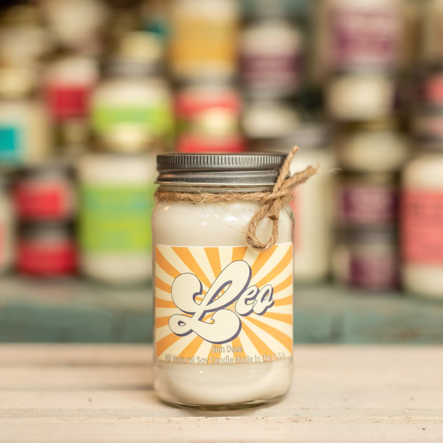 Vintage Leo Sun Daze Mason Jar - Zodiac Collection