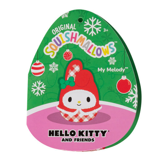 Squishmallows My Melody Wearing Christmas Outfit 6.5" 2023 Sanrio Winter Collection Stuffed Plush