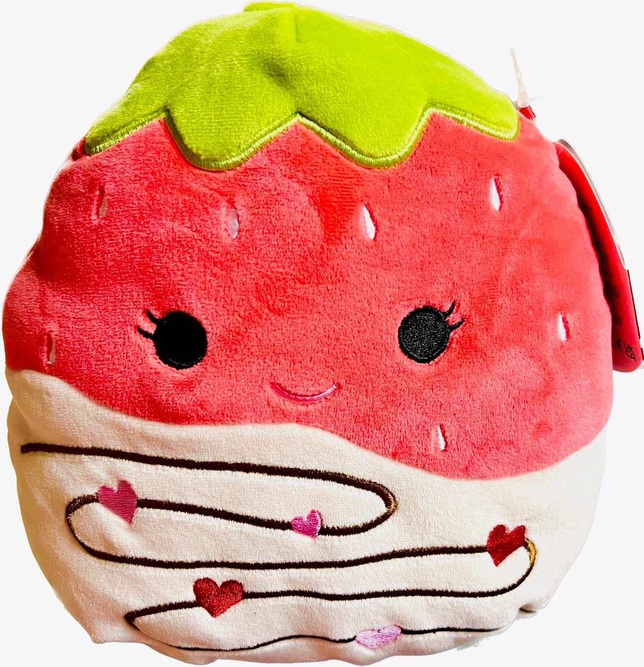 Squishmallows Scarlet the Strawberry Dipped in White Chocolate 8" 2023 Valentine's Collection Stuffed Plush