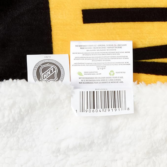 NHL Boston Bruins 60" x 70" Silk Touch Sherpa Throw Blanket