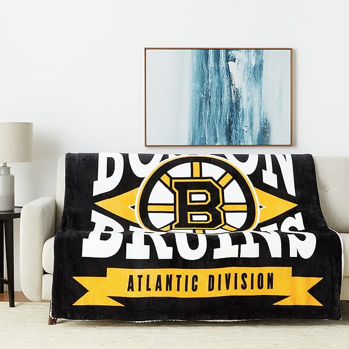 NHL Boston Bruins 60" x 70" Silk Touch Sherpa Throw Blanket