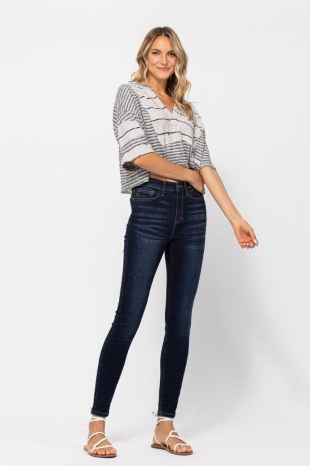 Judy Blue High Waist Handsand Skinny Jeans