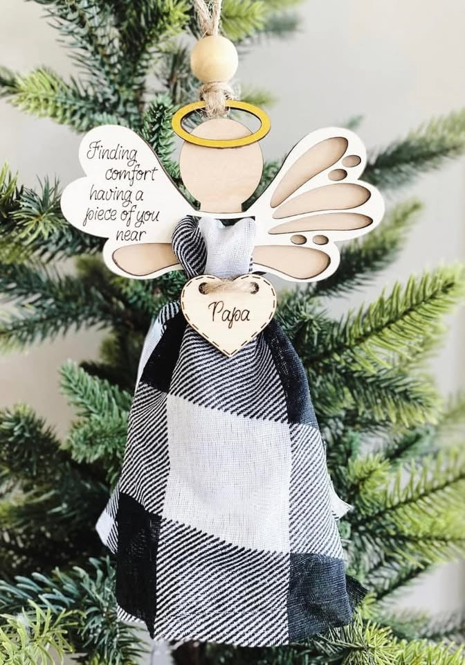 Custom PERSONALIZED MEMORIAL ANGEL Ornament (PREORDER- Arrives in 4-5 wks)