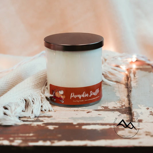 Fall Orange Pumpkin 9 oz Jar Soy Candle