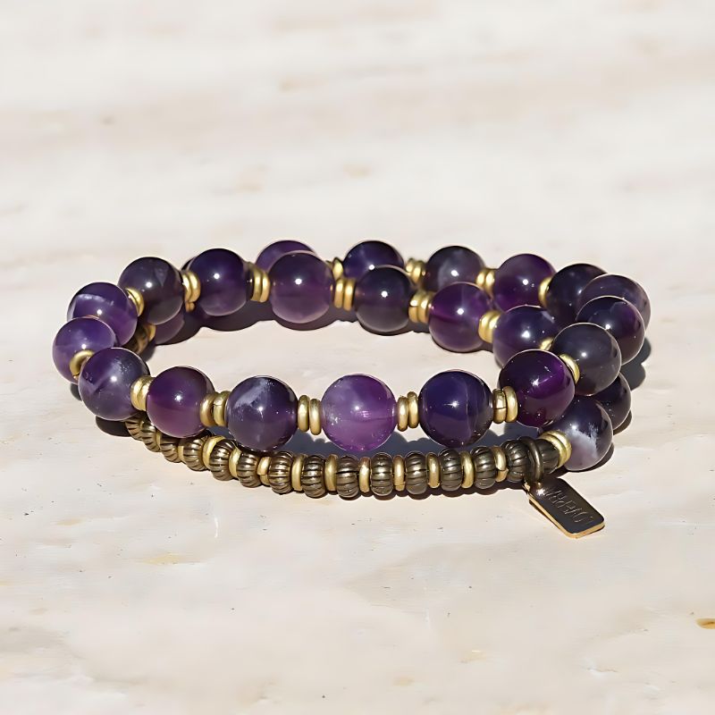 Amethyst Wrist Mala Bracelet