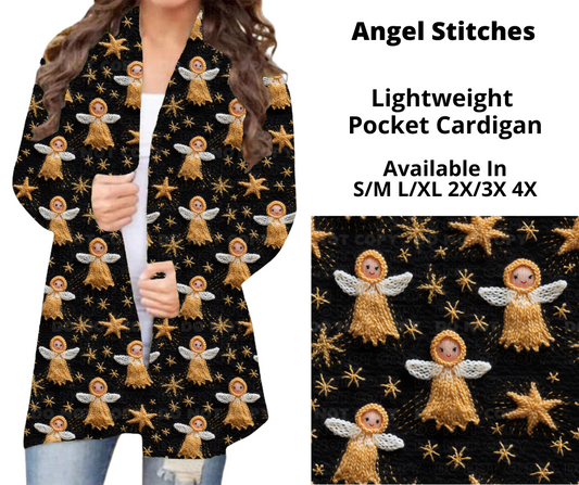 Angel Stitches Pocket Cardigan