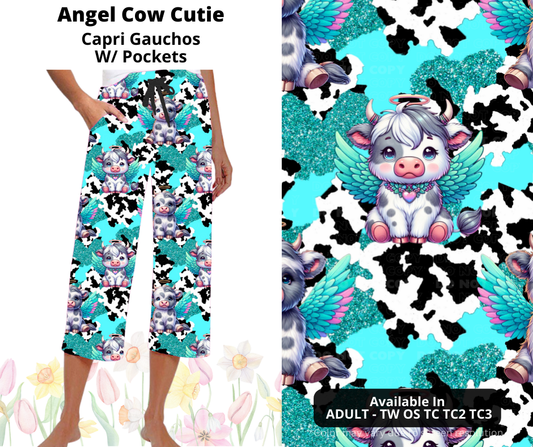 Preorder! Closes 3/17. ETA June. Angel Cow Cutie Capri Gauchos