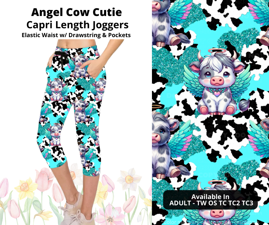 Preorder! Closes 3/17. ETA June. Angel Cow Cutie Jogger Capri