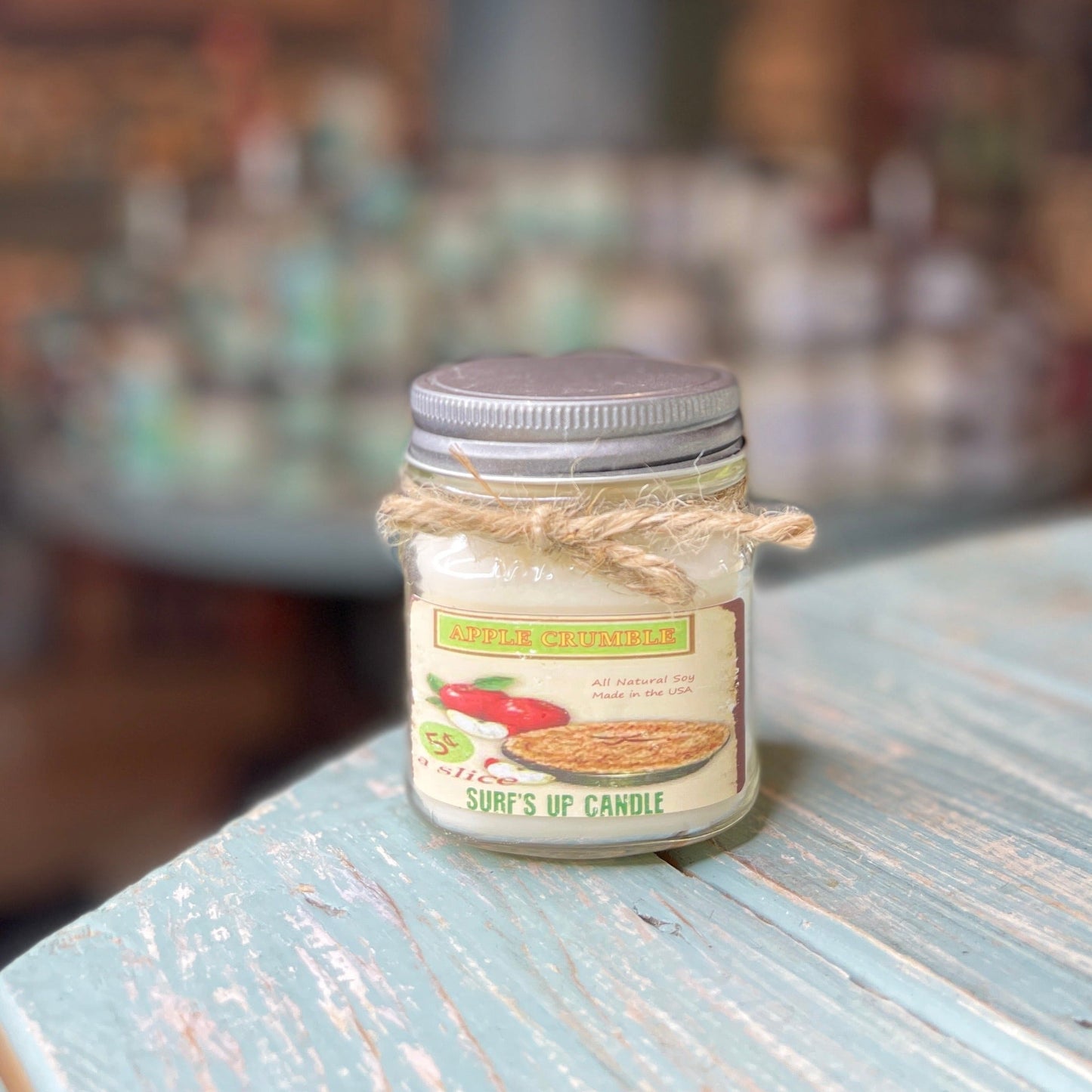 Apple Crumble Mason Jar Candle - Vintage Collection