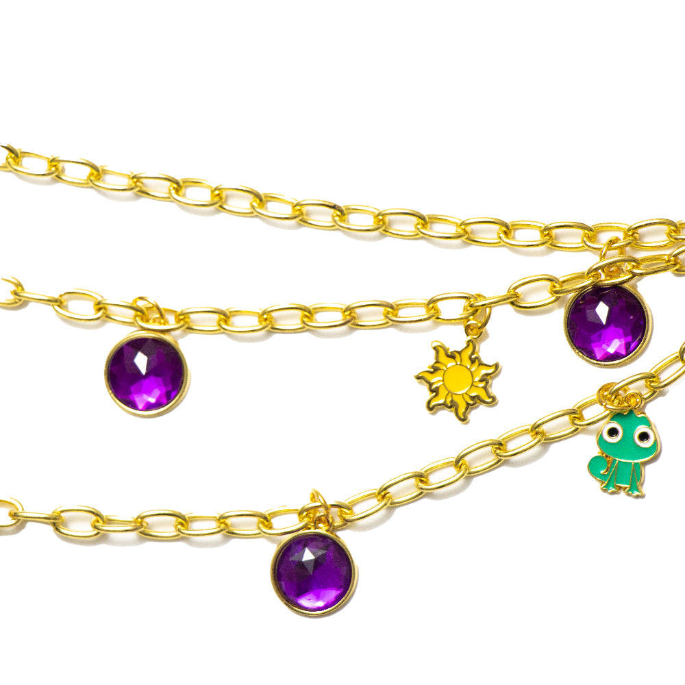 Metal Chain Belt - Gold Chain with Rapunzel's Tangled Charms