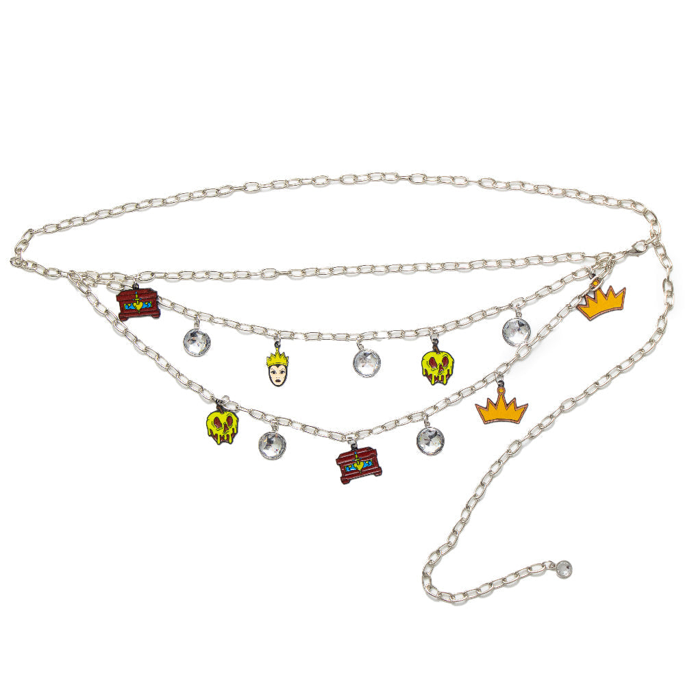 Metal Chain Belt - Silver Chain with Snow White Evil Queen Charms