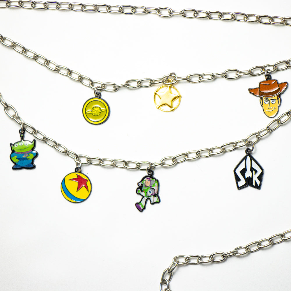 Metal Chain Belt - Silver Chain with Toy Story Charms