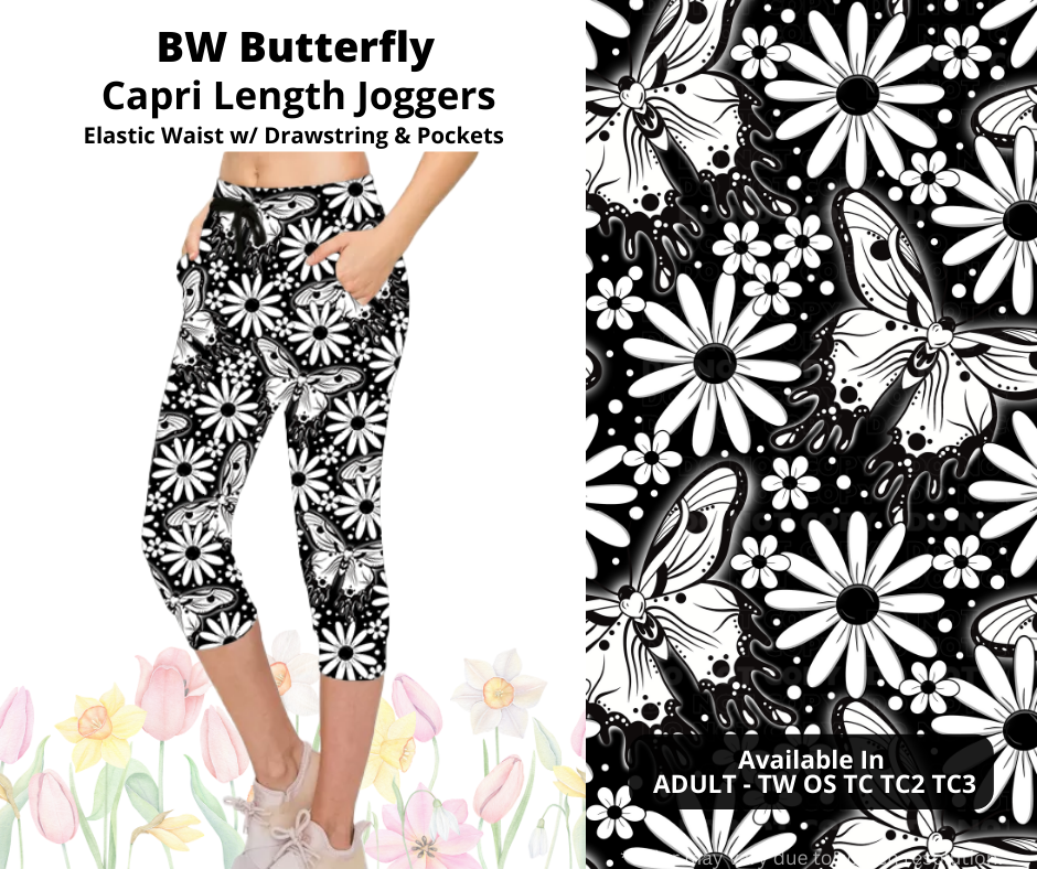 Preorder! Closes 3/17. ETA June. BW Butterfly Jogger Capri