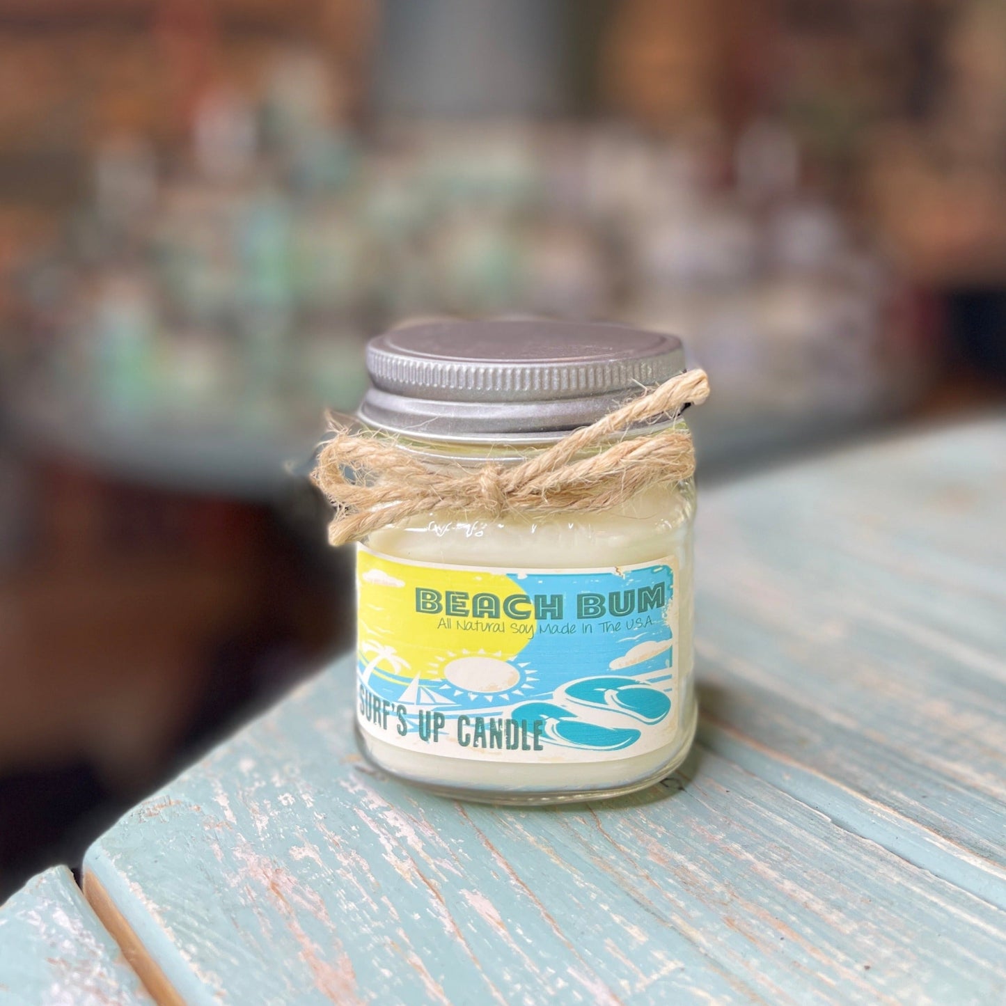 Beach Bum Mason Jar Candle - Vintage Collection