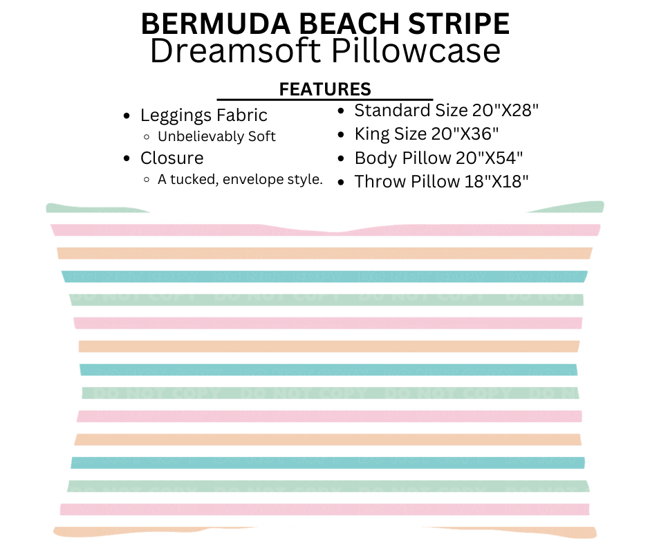 Preorder! Closes 11/13. ETA Jan. Bermuda Beach Stripe Dreamsoft Pillowcases