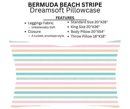 Preorder! Closes 11/13. ETA Jan. Bermuda Beach Stripe Dreamsoft Pillowcases