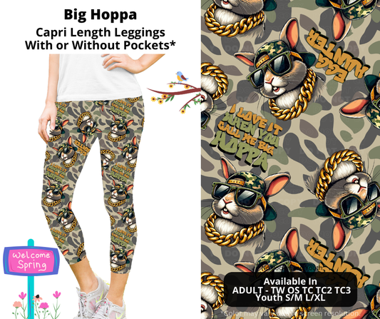 Preorder! Closes 1/20. ETA April. Big Hoppa Capri Leggings w/wo Pockets