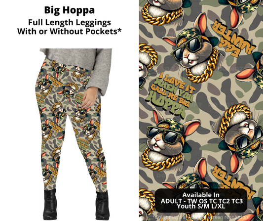 Preorder! Closes 1/20. ETA April. Big Hoppa Full Length Leggings w/wo Pockets