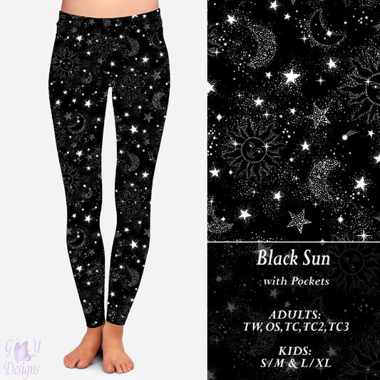 Black Sun Leggings with Pockets Preorder Closes 11/13 ETA 6-8 weeks